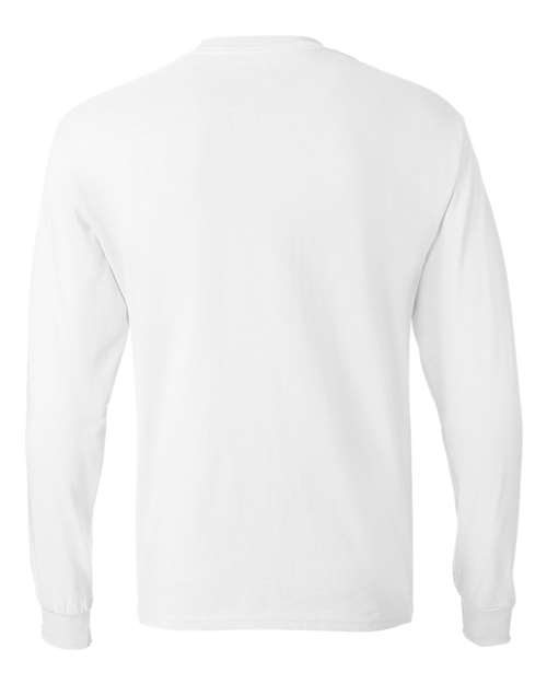Hanes 5586 Authentic Long Sleeve T-Shirt - White - back