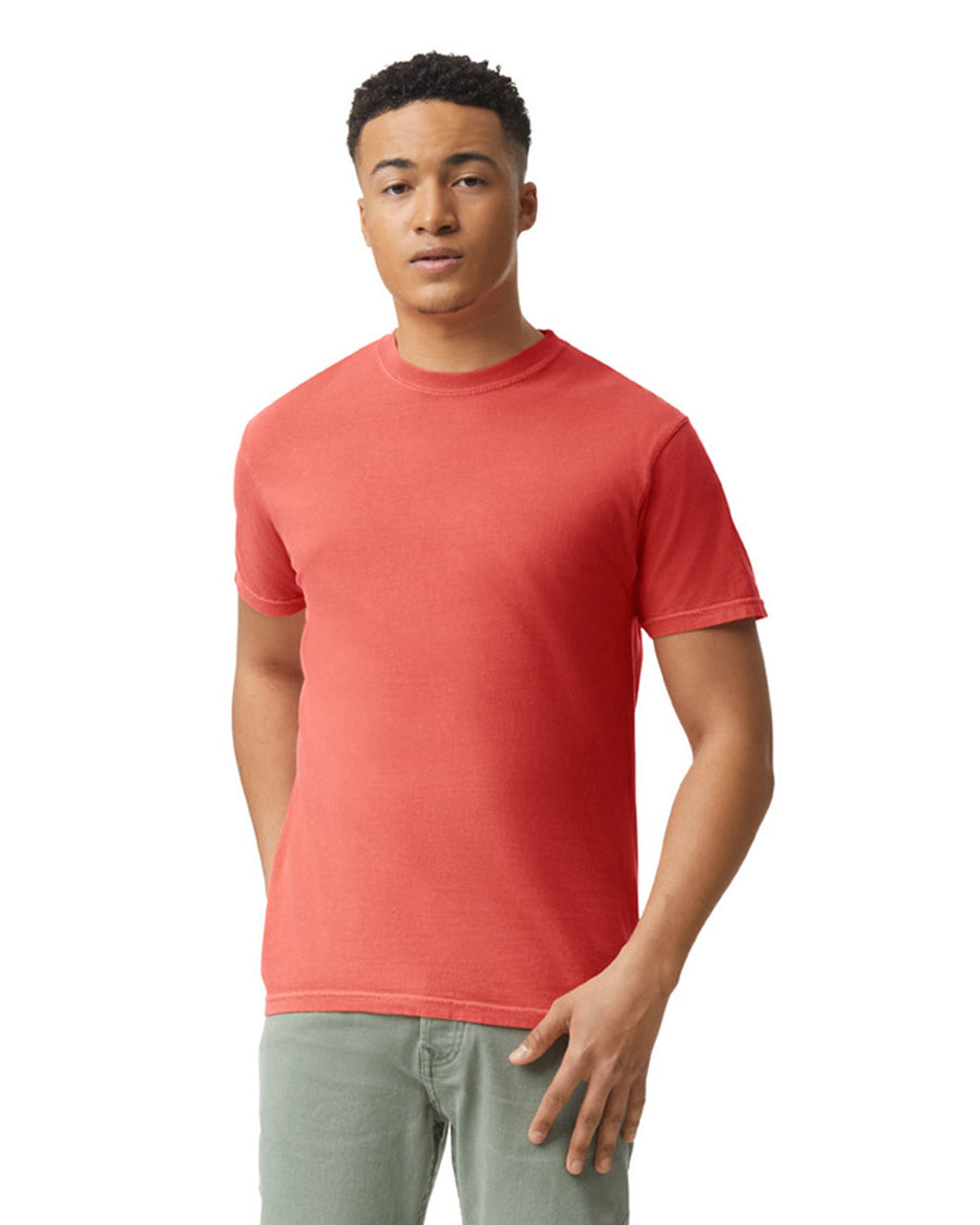 Comfort Colors C1717 Garment-Dyed Heavyweight T-Shirt - Bright Salmon - model front