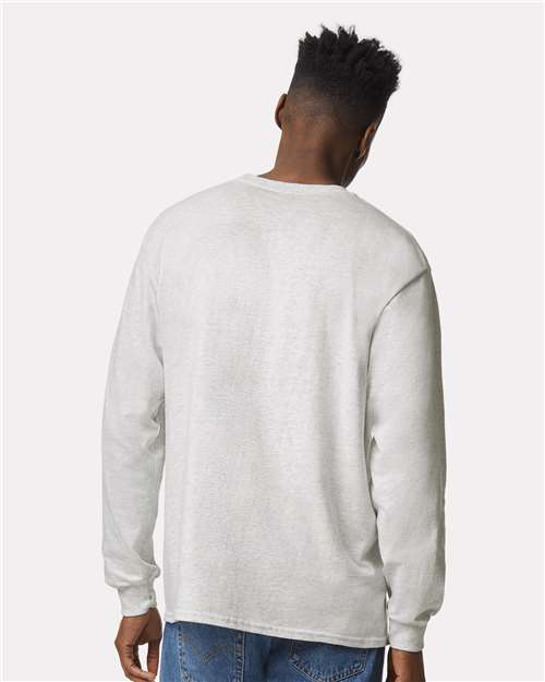 Gildan 2400 Ultra Cotton Long Sleeve T-Shirt - Ash - model back
