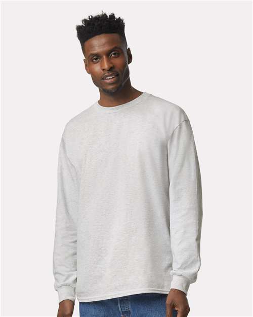 Gildan 2400 Ultra Cotton Long Sleeve T-Shirt - Ash - model front