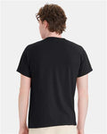 Hanes 5170 Unisex EcoSmart T-Shirt - Black - model back