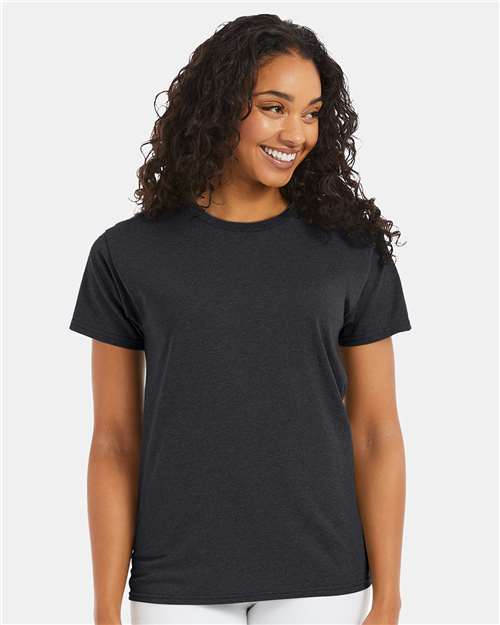 Hanes 5170 Unisex EcoSmart T-Shirt - Charcoal Heather - model front
