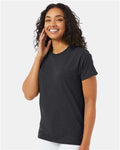 Hanes 5170 Unisex EcoSmart T-Shirt - Charcoal Heather - model side