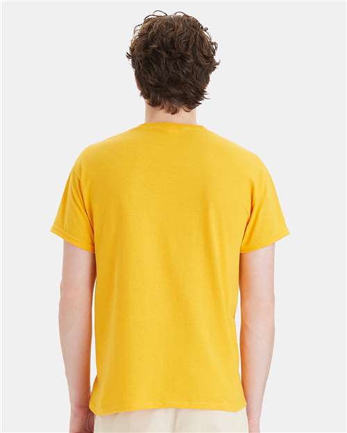 Hanes 5170 Unisex EcoSmart T-Shirt - Gold - model back