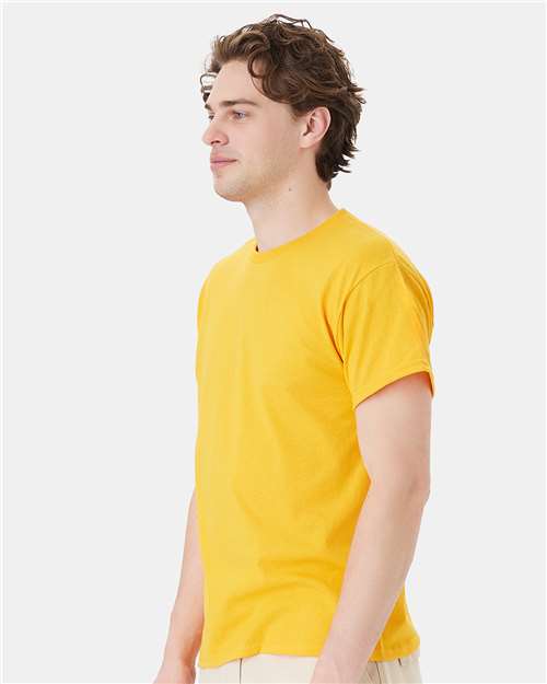 Hanes 5170 Unisex EcoSmart T-Shirt - Gold - model side