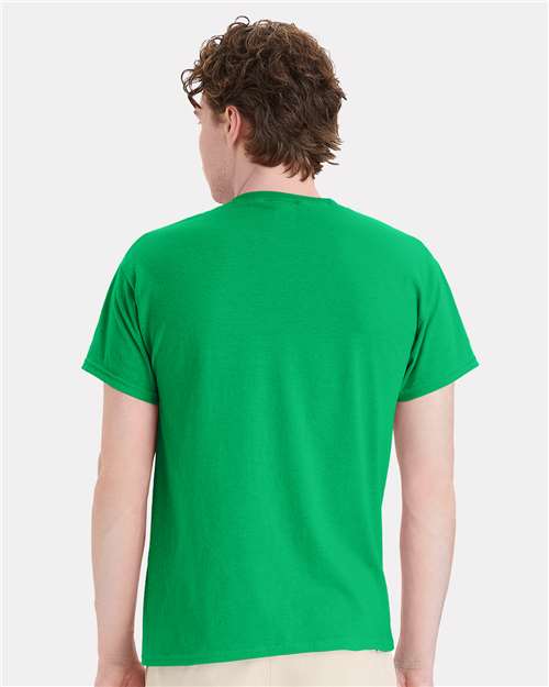 Hanes 5170 Unisex EcoSmart T-Shirt - Kelly Green - model back