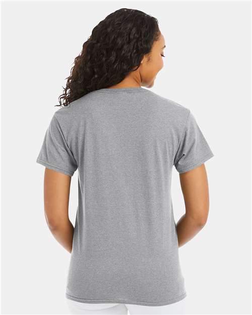 Hanes 5170 Unisex EcoSmart T-Shirt - Light Steel - model back