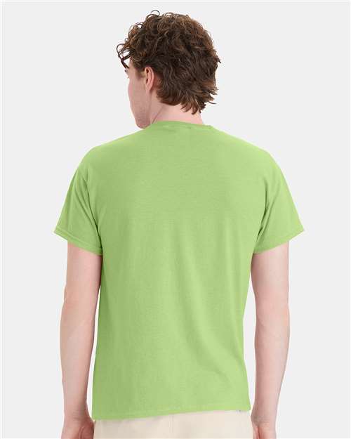 Hanes 5170 Unisex EcoSmart T-Shirt - Lime - model back