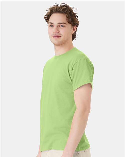 Hanes 5170 Unisex EcoSmart T-Shirt - Lime - model side