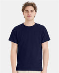 Hanes 5170 Unisex EcoSmart T-Shirt - Navy - model front