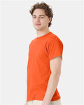 Hanes 5170 Unisex EcoSmart T-Shirt - Orange - model side