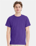 Hanes 5170 Unisex EcoSmart T-Shirt - Purple - model front
