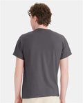 Hanes 5170 Unisex EcoSmart T-Shirt - Smoke Grey - model back