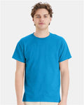 Hanes 5170 Unisex EcoSmart T-Shirt - Teal - model front