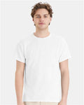 Hanes 5170 Unisex EcoSmart T-Shirt - White - model front