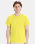 Hanes 5170 Unisex EcoSmart T-Shirt - Yellow - model front