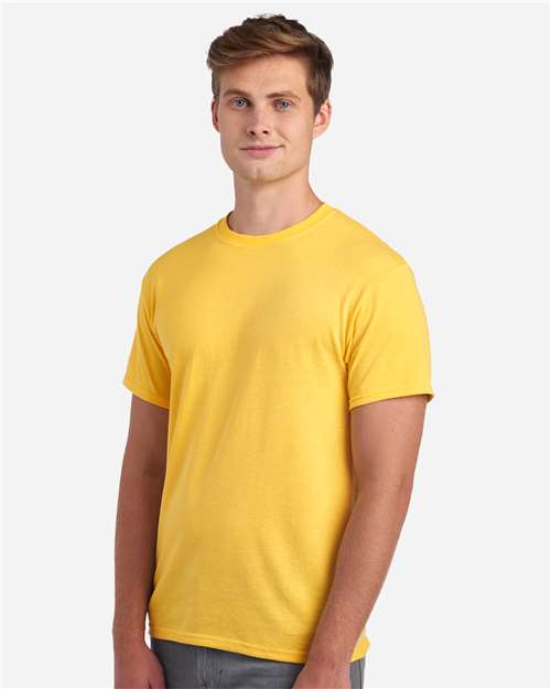 Jerzees 29MR Dri-Power 50/50 T-Shirt - Island Yellow - model side