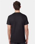 Hanes 5590 Men's Authentic Pocket T-Shirt - Black - model back