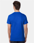 Hanes 5590 Men's Authentic Pocket T-Shirt - Deep Royal - model back