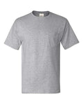 Hanes 5590 Men's Authentic Pocket T-Shirt - Light Steel - front