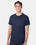 Hanes 5590 Men's Authentic Pocket T-Shirt - Navy - model front