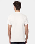 Hanes 5590 Men's Authentic Pocket T-Shirt - White - model back