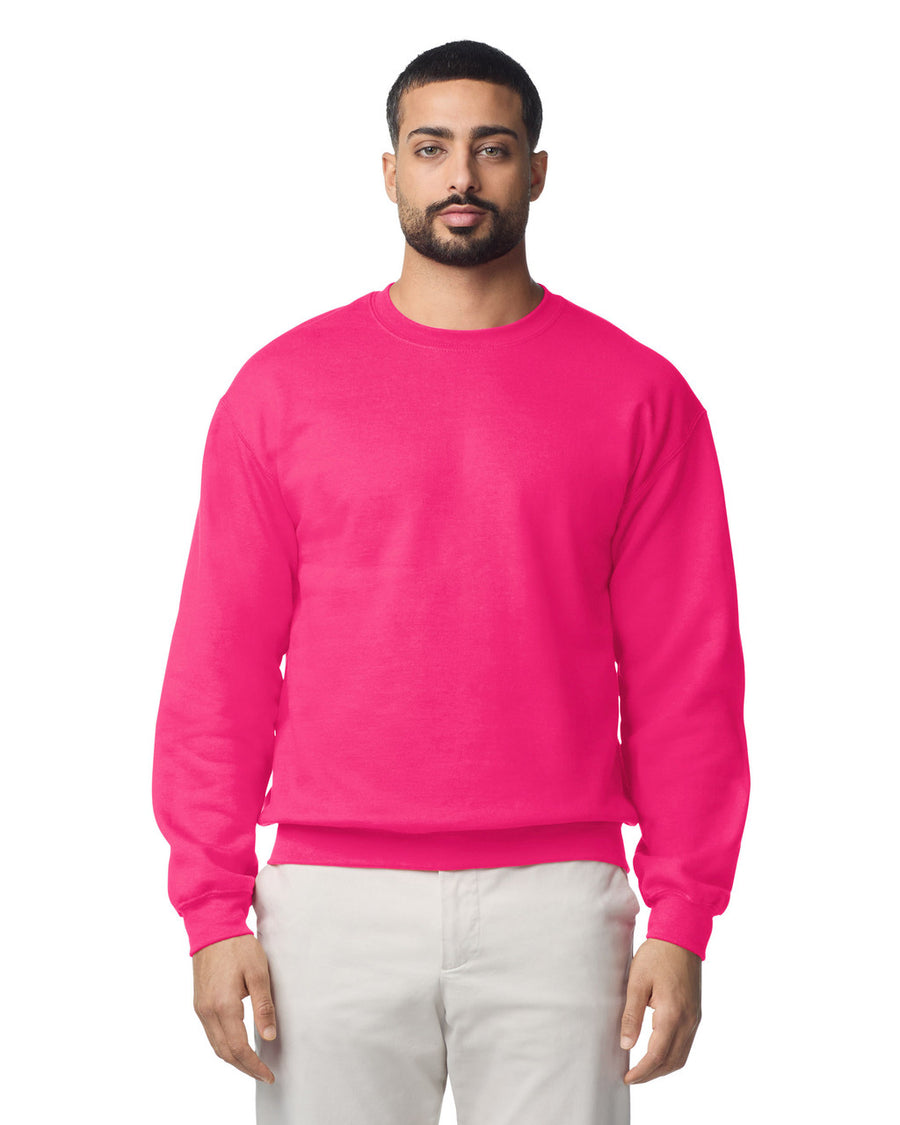 Gildan G180 Heavy Blend Crewneck Sweatshirt - Heliconia - model front