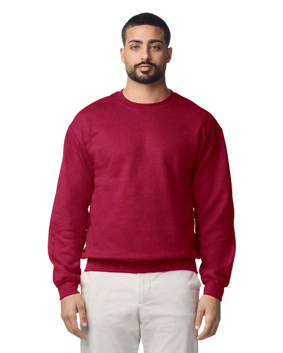 Gildan G180 Heavy Blend Crewneck Sweatshirt - Cardinal Red - model front