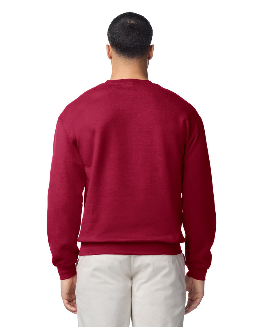 Gildan G180 Heavy Blend Crewneck Sweatshirt - Cardinal Red - model back