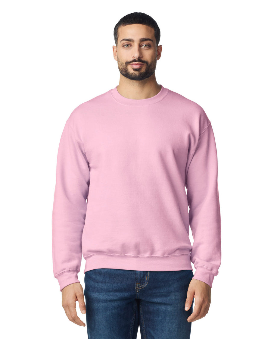 Gildan G180 Heavy Blend Crewneck Sweatshirt - Light Pink - model front