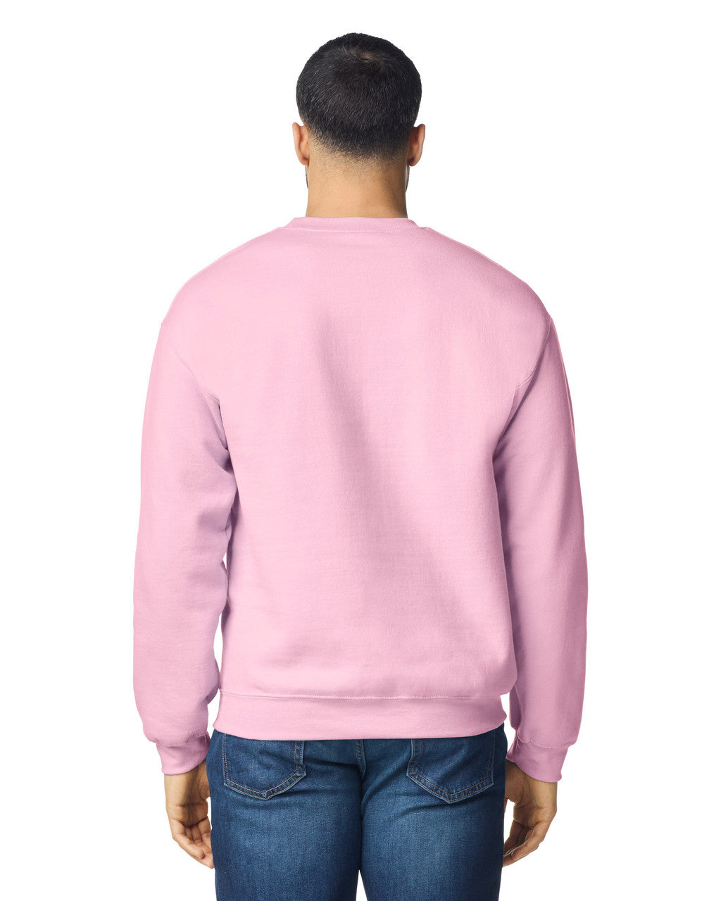 Gildan G180 Heavy Blend Crewneck Sweatshirt - Light Pink - model back