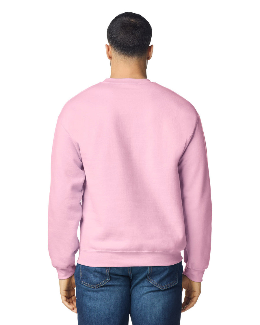 Gildan G180 Heavy Blend Crewneck Sweatshirt - Light Pink - model back