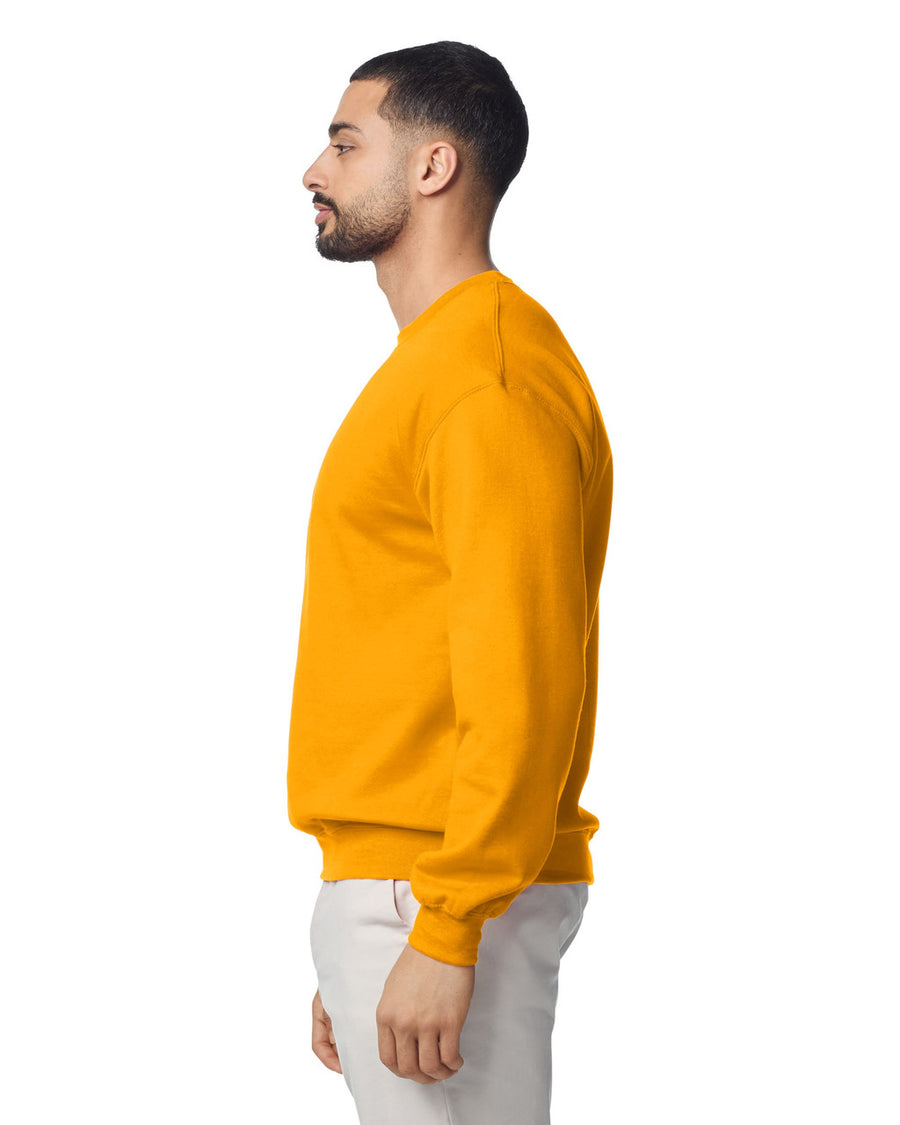 Gildan G180 Heavy Blend Crewneck Sweatshirt - Gold - model side