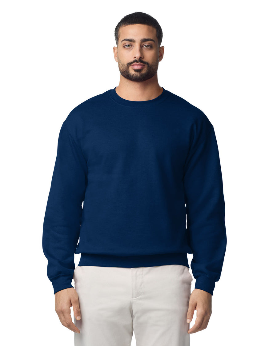 Gildan G180 Heavy Blend Crewneck Sweatshirt - Navy - model front