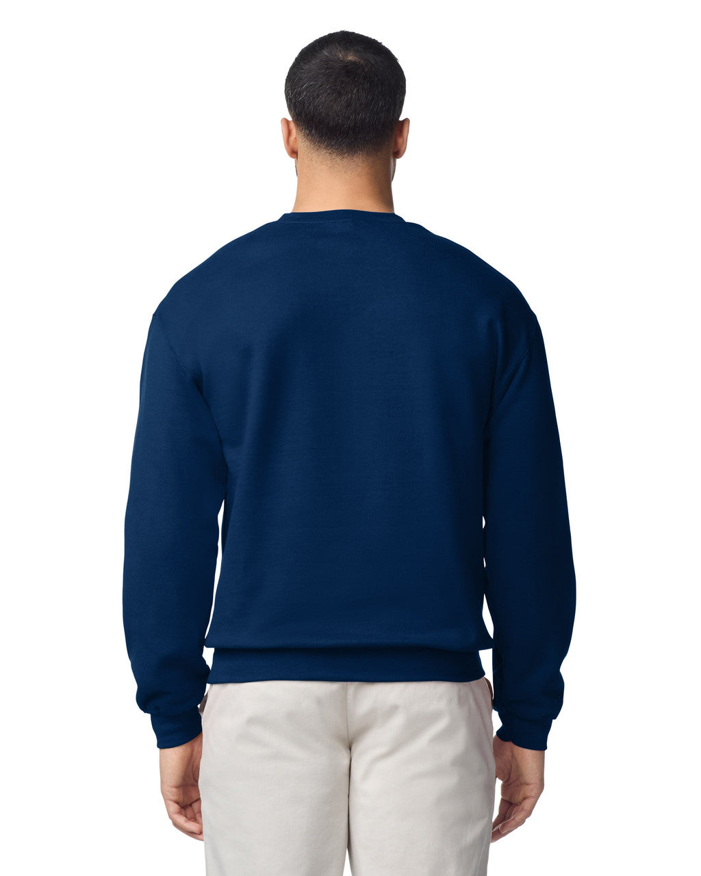 Gildan G180 Heavy Blend Crewneck Sweatshirt - Navy - model back