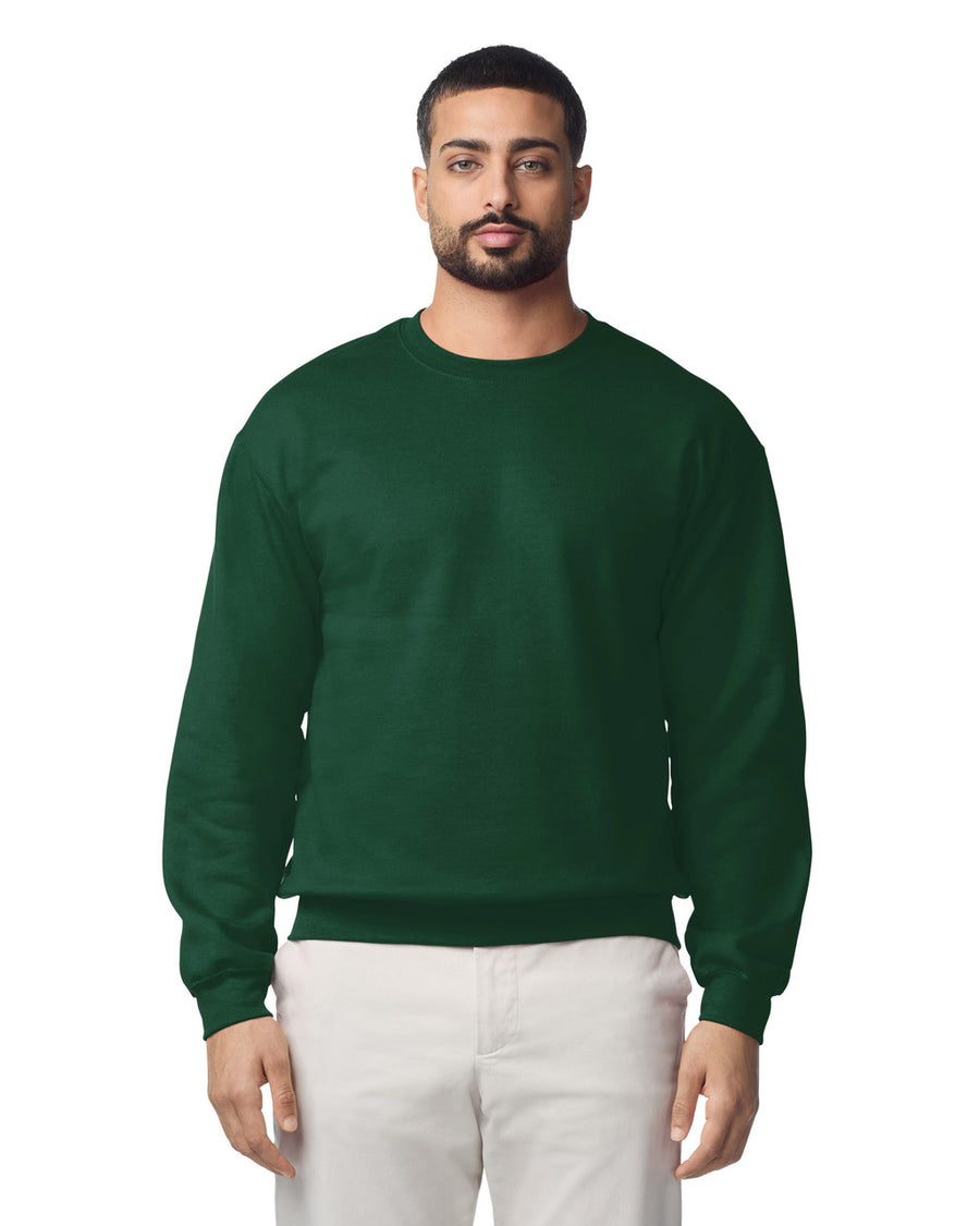 Gildan G180 Heavy Blend Crewneck Sweatshirt - Forest - model front