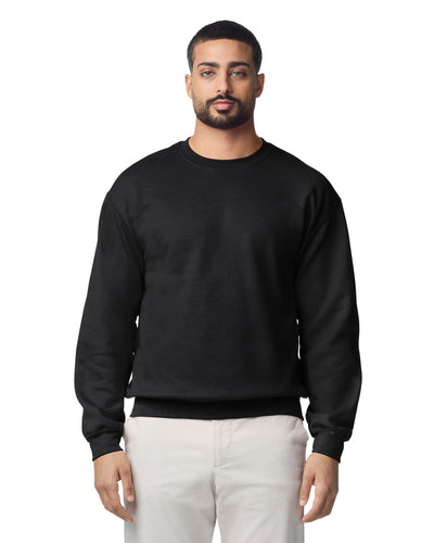Gildan G180 Heavy Blend Crewneck Sweatshirt - Black - model front