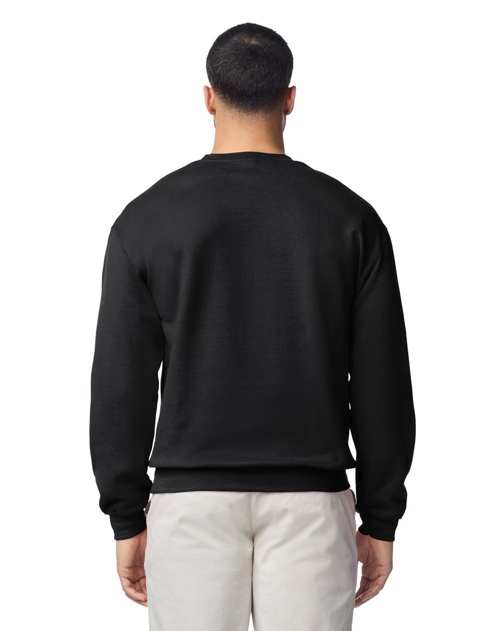 Gildan G180 Heavy Blend Crewneck Sweatshirt - Black - model back
