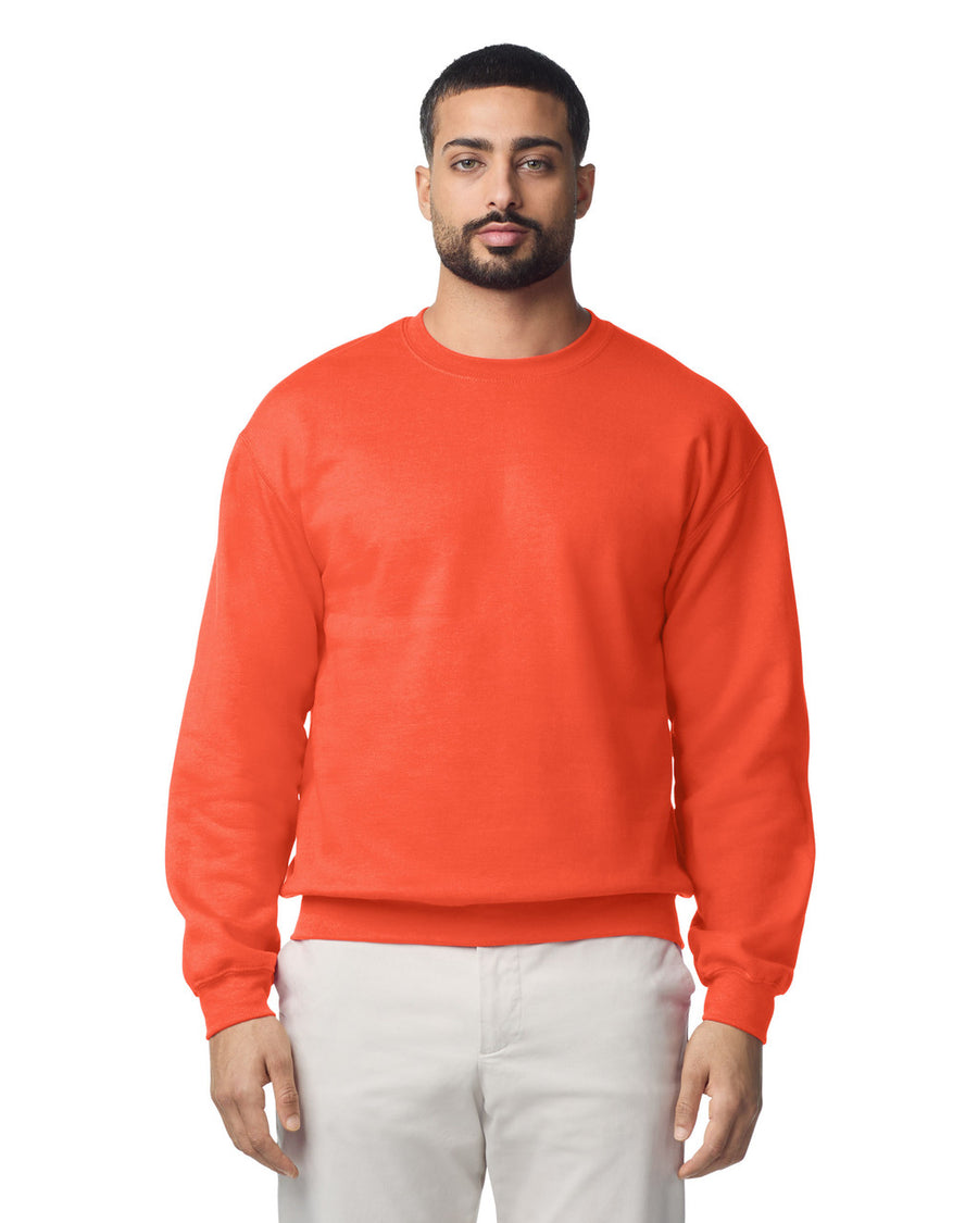 Gildan G180 Heavy Blend Crewneck Sweatshirt - Orange - model front