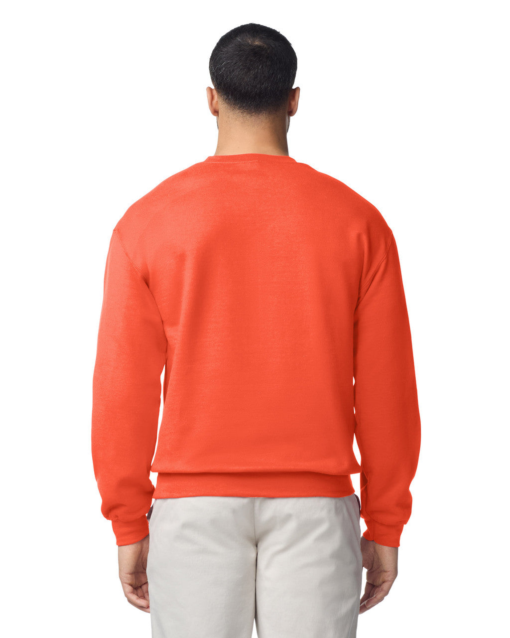 Gildan G180 Heavy Blend Crewneck Sweatshirt - Orange - model back