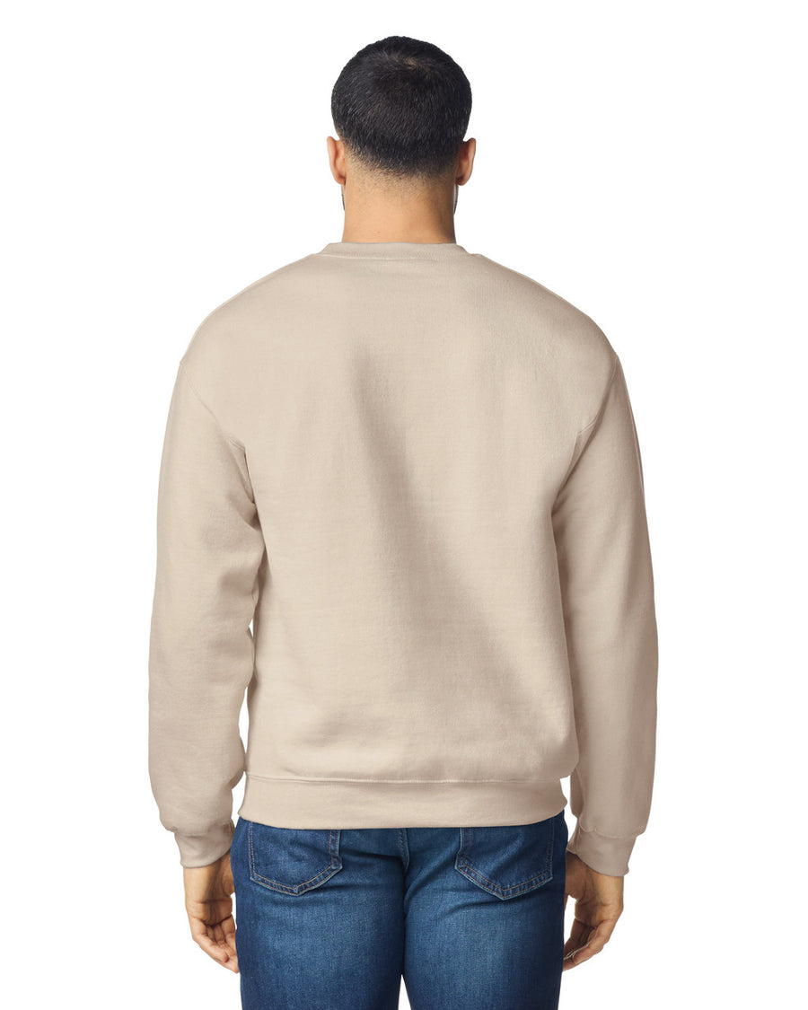 Gildan G180 Heavy Blend Crewneck Sweatshirt - Sand - model back