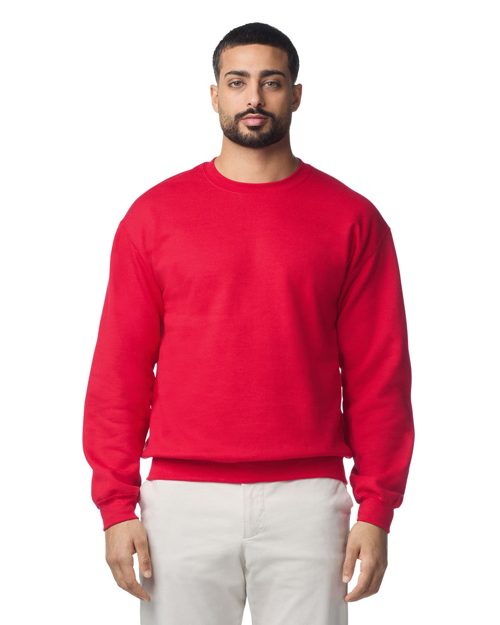 Gildan G180 Heavy Blend Crewneck Sweatshirt - Red - model front