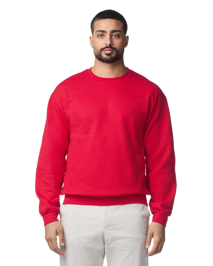 Gildan G180 Heavy Blend Crewneck Sweatshirt - Red - model front