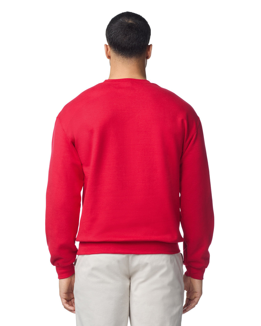 Gildan G180 Heavy Blend Crewneck Sweatshirt - Red - model back
