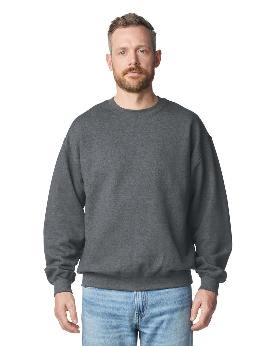 Gildan G180 Heavy Blend Crewneck Sweatshirt - Charcoal - model front