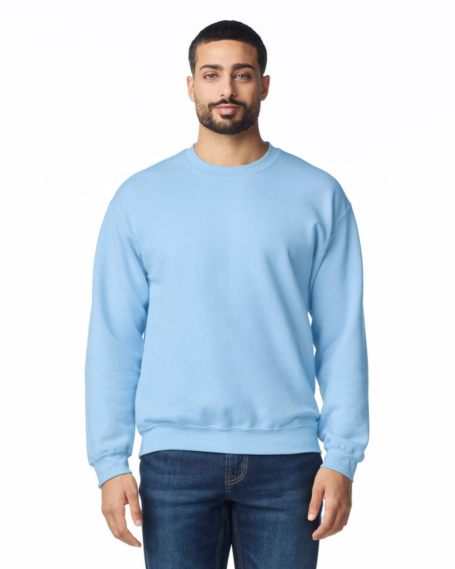 Gildan G180 Heavy Blend Crewneck Sweatshirt - Light Blue - model front