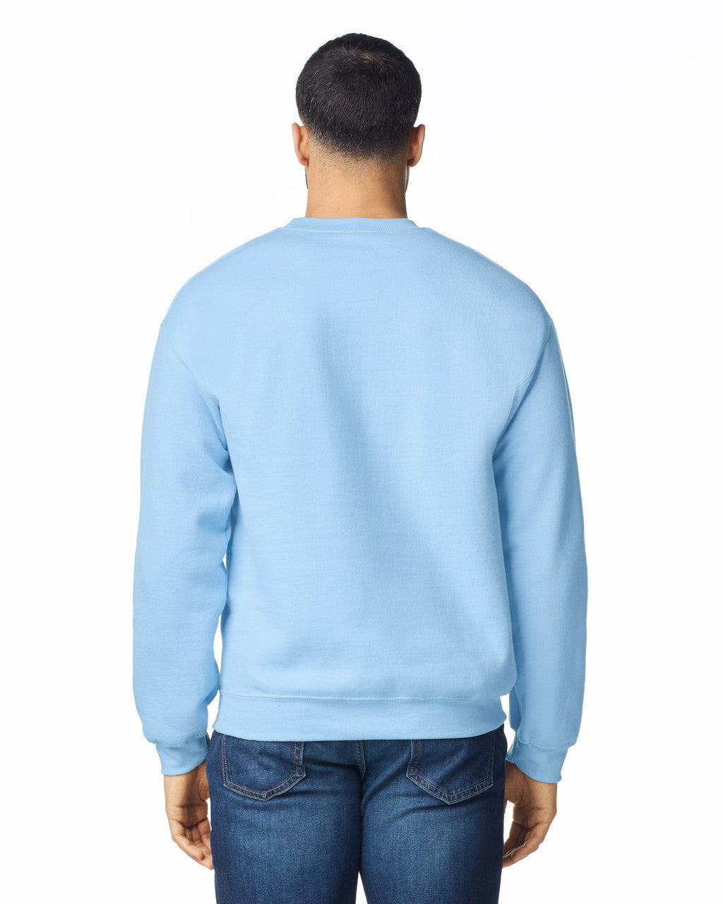 Gildan G180 Heavy Blend Crewneck Sweatshirt - Light Blue - model back