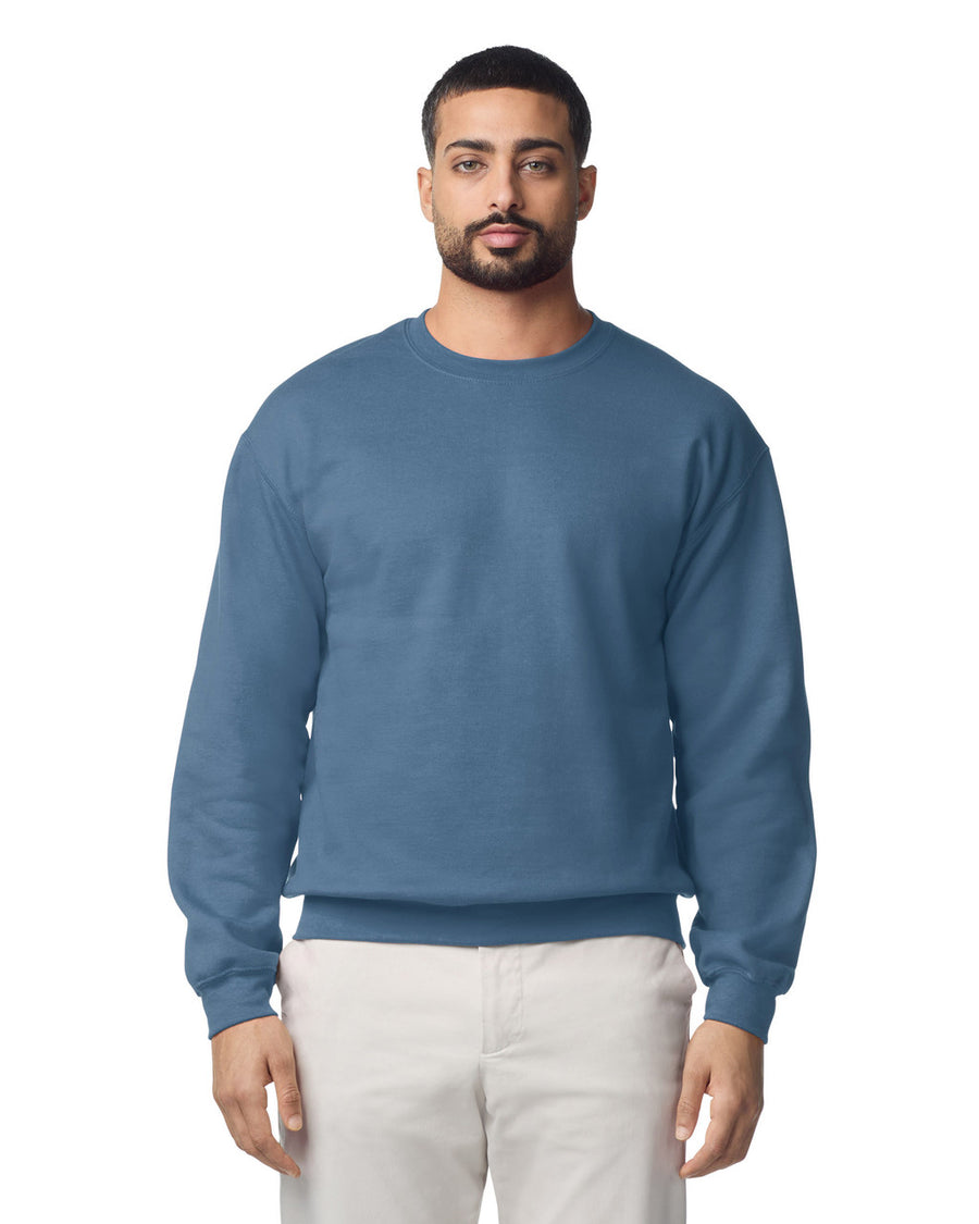 Gildan G180 Heavy Blend Crewneck Sweatshirt - Indigo Blue - model front