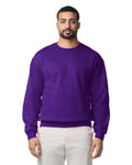 Gildan G180 Heavy Blend Crewneck Sweatshirt - Purple - model front