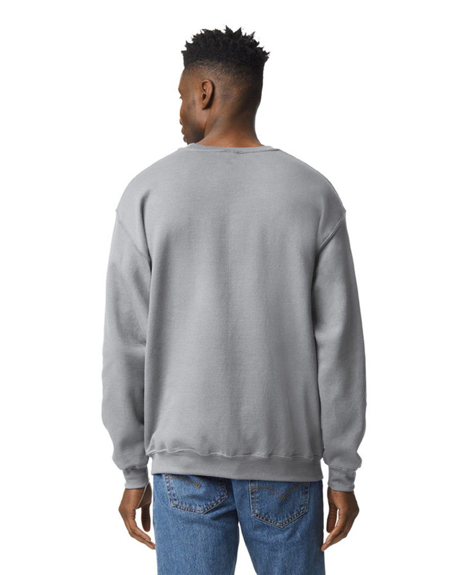 Gildan G180 Heavy Blend Crewneck Sweatshirt - Sport Grey - model back